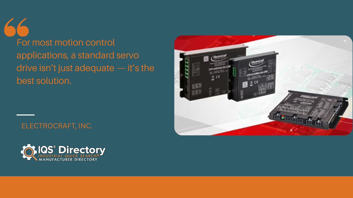 IQSDirectory's tweet photo. ElectroCraft, Inc. discusses custom versus standard servo drives. Read more here: https://t.co/wrRT3LfQxW #OEM #industrial #manufacturing https://t.co/g1L7riSwsN
