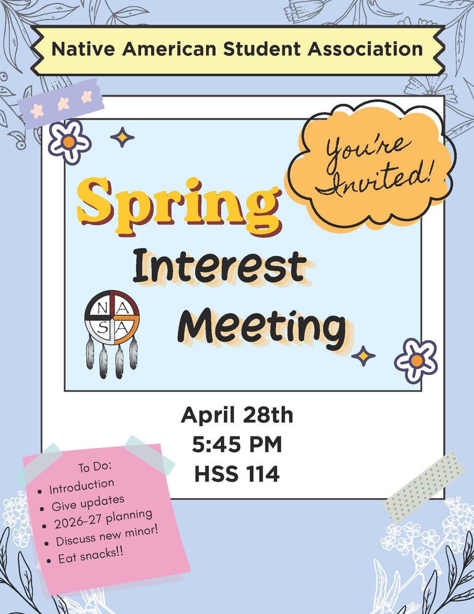 UTK_Anth's tweet photo. Attend the Native American Student Association interest meeting on 4/28 at 5:45 pm in #114 of the Humanities and Social Sciences (HSS) building! This is a student organization that supports Native American Studies and Indigenous students and communities on and off campus. https://t.co/JBBBEVQAVT
