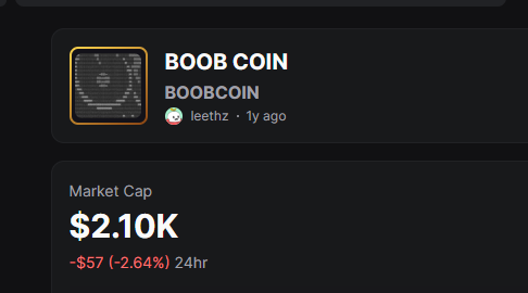 AgixCloud's tweet photo. @tryfomo OG $BOOBCOIN

ca: 6zqHbeSrERGzUapDmv5zeu7KdnEwXpWgrpjdScyRpump https://t.co/bcqASW9mTi