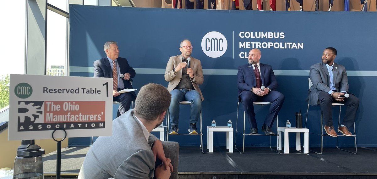 Thank you to <a href="/OHIOMFG/">The Ohio Manufacturers' Association</a> President <a href="/RAugsburgerOMA/">Ryan Augsburger</a> for hosting me at today’s <a href="/cbusmetroclub/">Columbus Metropolitan Club</a> Ohio’s Data Center Debate. It was a robust, thoughtful discussion on an issue that’s front and center—from the Statehouse to kitchen table conversations across Ohio.