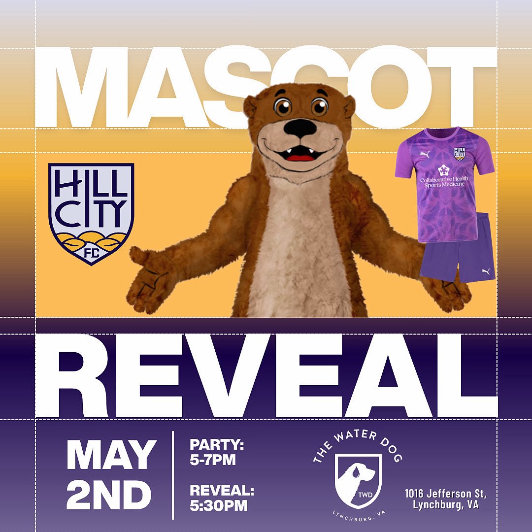 It’s finally time… 👀🦦

Join us for the official Hill City FC Mascot Reveal presented by Collaborative Health Partners on May 2nd at The Water Dog!

Bring the family, bring the energy, and be there for the moment our newest (and maybe most fun) teammate is introduced to LYH