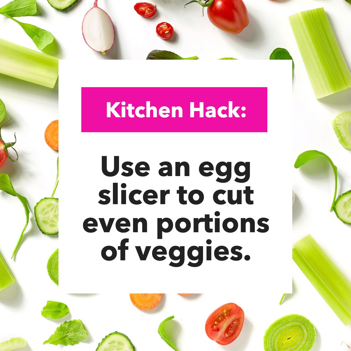 Save time with this easy #CookingHack 

Why not use an egg slicer to cut even portions of veggies?

What's your top kitchen hack? Share in the comments!

#veggies #vegetables #kitchenhack #cookinghack #cookingtip