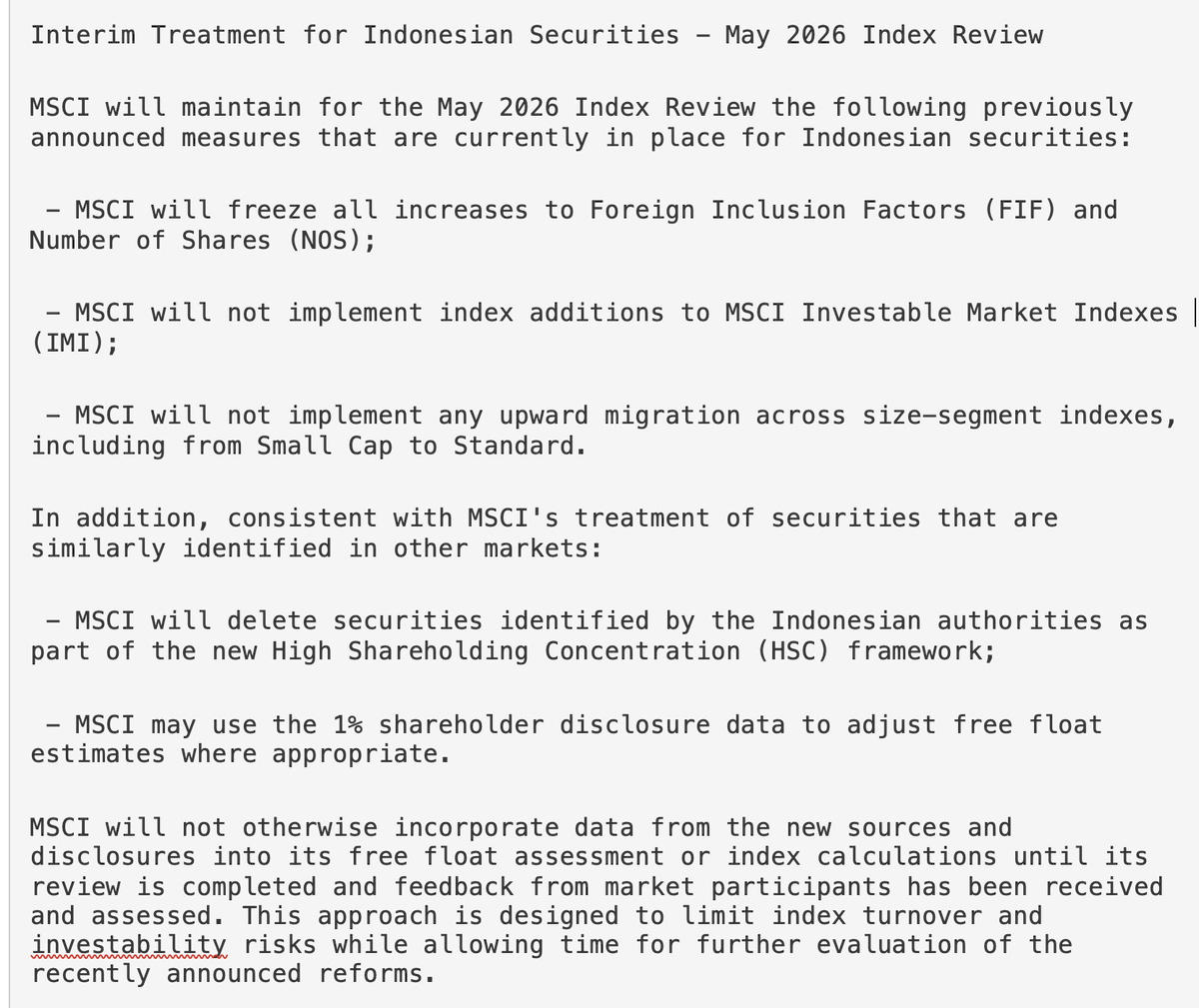 Bagian 2 : Treatment untuk Review Mei 2026

Poin penting
1. Tidak ada kenaikan FIF dan Jumlah Lembar...