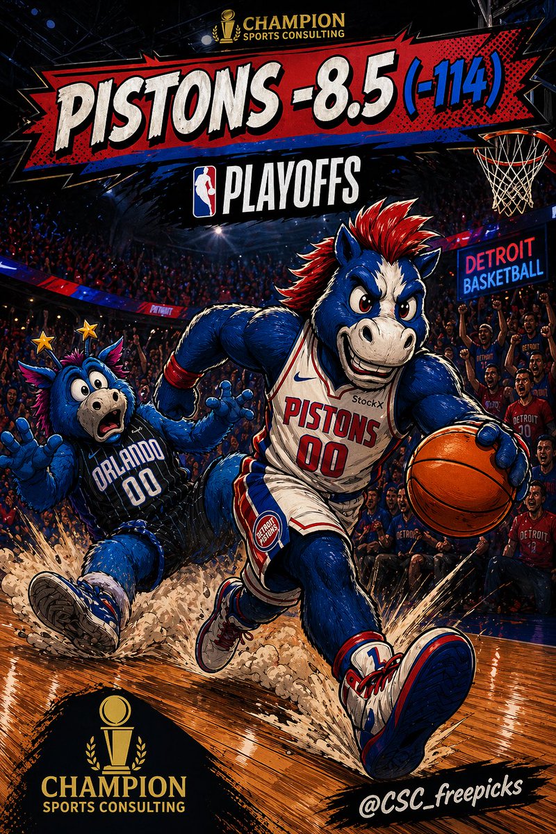 CSC_freepicks's tweet photo. 🏀 4/22 Free NBA Playoffs Pick 🏀

⏰: 6:00 PM
📺: Magic @ Pistons
🎯: Pistons -8.5 (-114)

Premium selection from G that we are giving out for free! His premiums are currently on an 11-5 (+17.2 unit) all sport run 🏆

#NBA #NBAPlayoffs #FYP #FreePicks #GamblingX #Magic #Pistons https://t.co/6ubfOueMWs