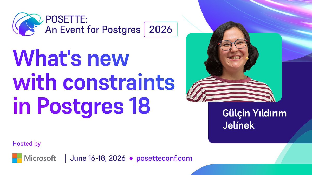 POSETTE: An Event for Postgres 🌟 🎥 #PosetteConf tweet media