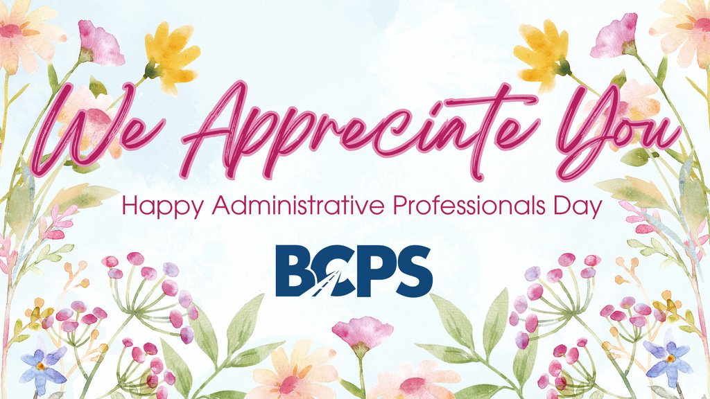 bcpsky's tweet image. Happy Administrative Professionals Day! 🍎

Our secretaries, receptionists, and office staff are the heartbeat of BCPS. From managing daily operations to supporting our families and staff, they keep our schools moving forward. We appreciate you!

#BCPS #MovingForward
