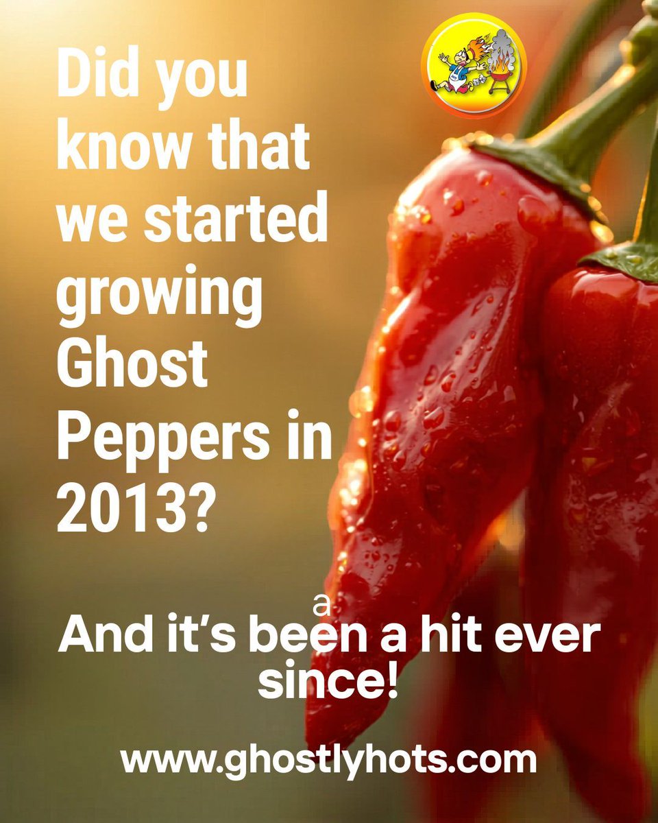 GhostlyHots's tweet image. Did you know that we started growing Ghost peppers back in 2013? And it’s been a hit ever since! Stop by our website today! buff.ly/rrqk4Uy 🌶️

#ghostpepper #wings #chili #ghostlyhots #spicy