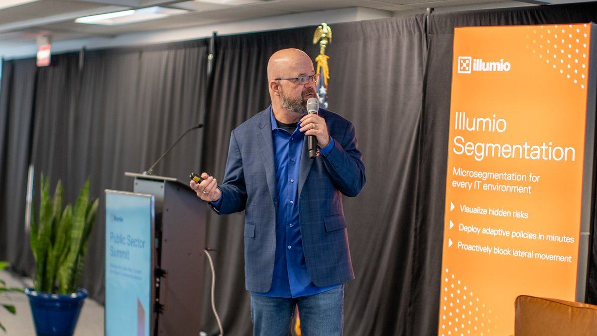 Carahsoft's tweet image. Carahsoft hosted the @illumio Public Sector Summit, welcoming 120+ Federal, State and Local #cyberleaders for a half-day program focused on operationalizing #ZeroTrust. Attendees explored real-world strategies across #AI security, OT environments and implementation insights from