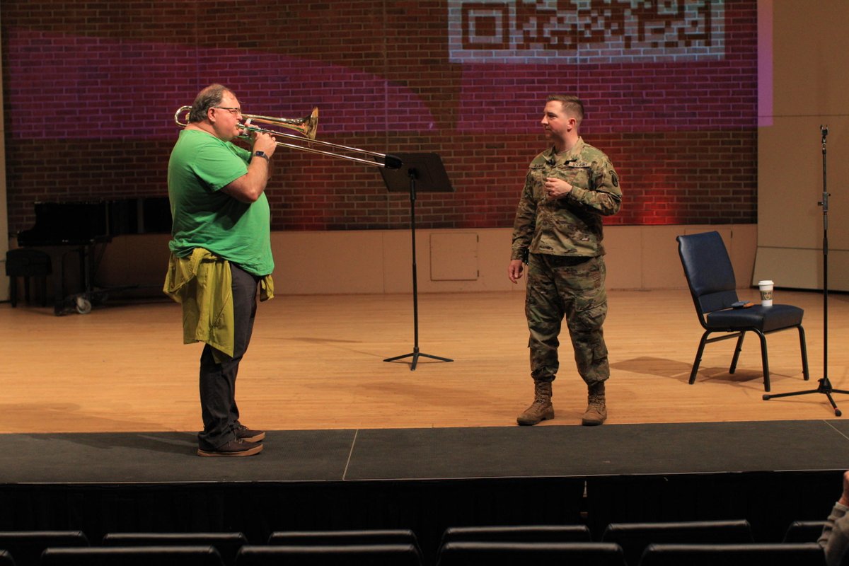 alexanderrogge's tweet image. SFC Michael Dillman presented a masterclass about the Alexander Technique for trombone at The U.S. Army Band 2026 American Trombone Workshop. #ArmyBand #ArmyMusic #Masterclass #AlexanderTechnique #Breathing #Trombone #ATW2026 #ATW #Music