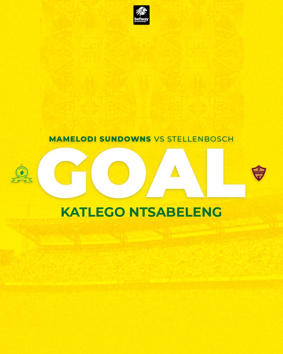27' GOOOAAAALLL! Tsiki finishes off a beautiful link-up with Sales, calmly tucking the ball into the net!

#Sundowns #BetwayPrem #AreyengMasandawana