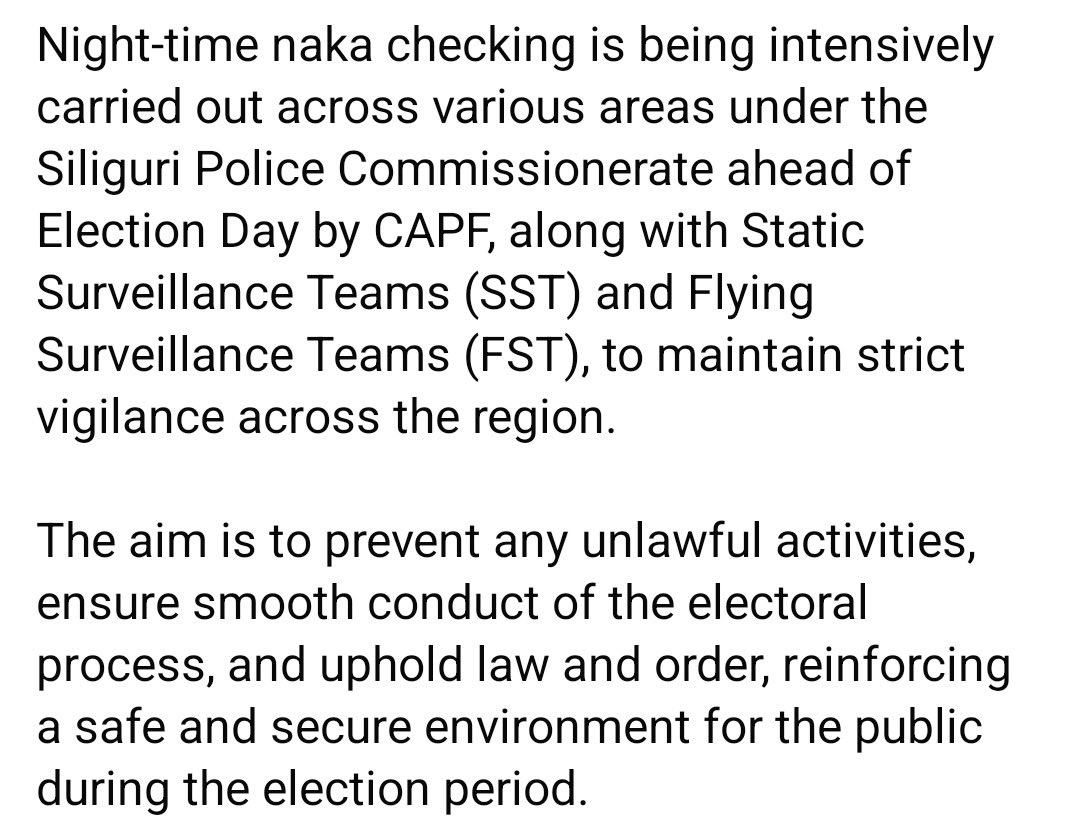 SiliguriPolice's tweet photo. #SafeElection
#assembly_election_2026
#Siliguripolicecommissionerate
#Siligurimetropolitanpolice
#westbengalpolice
#wbp https://t.co/JwVPNgWsPB