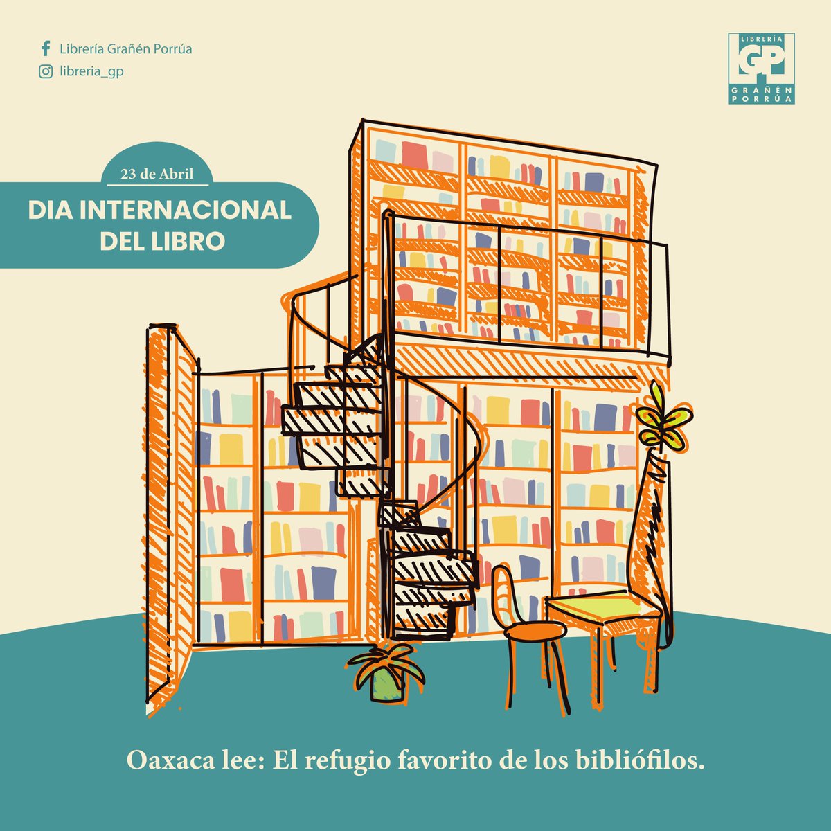 LibreriaGP's tweet photo. El 23 de abril se celebra al objeto provocador de nuestros suspiros 📙 Nos unimos a la alegría de festejar que la palabra, el conocimiento, el arte, el amor, la imaginación, las grandes y pequeñas ideas viajen en tan bellos artículos 🫶🏼📚 https://t.co/FUkqsorUot