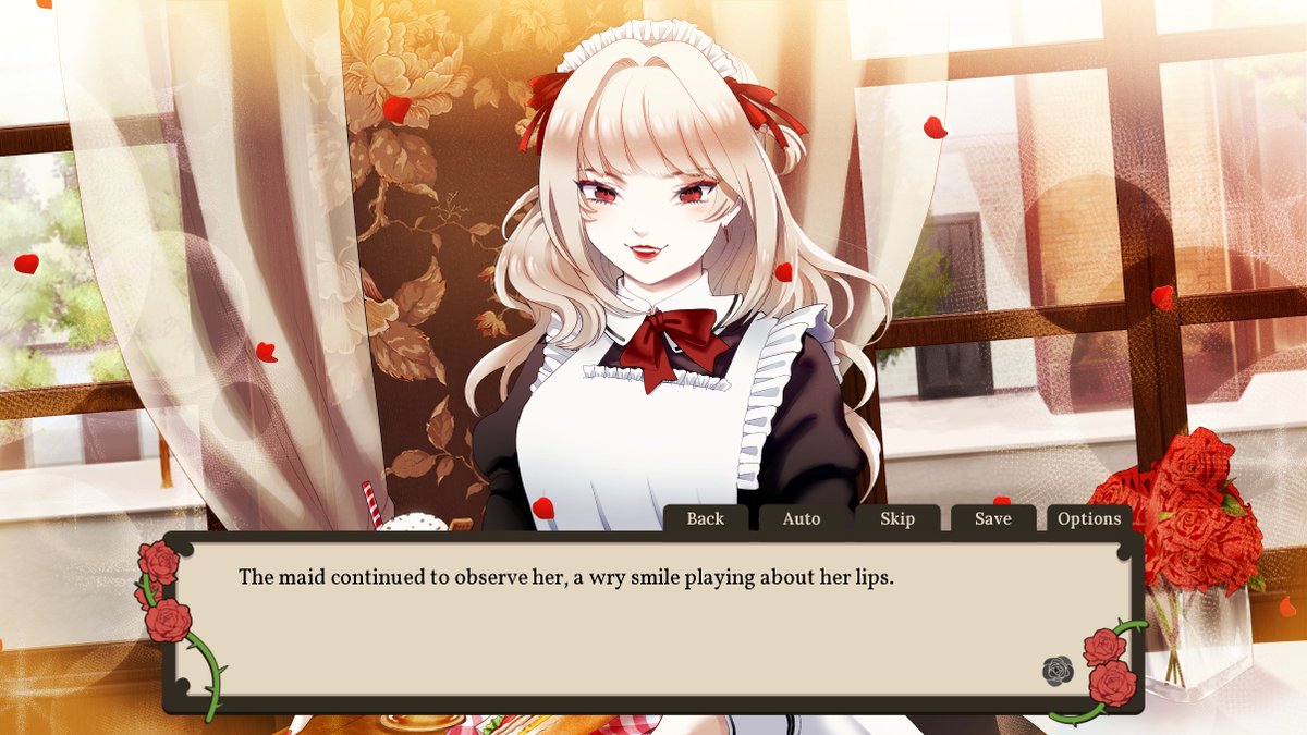 ebihimes's tweet photo. does everybody know that café of roses is a spinoff of my vampire yuri visual novel cafe of roses
i turned my imposing lesbian vampire into a maid living in the 90s because i love maids and nobody can stop me ☺️🙏 https://t.co/sbd3JgjPm2