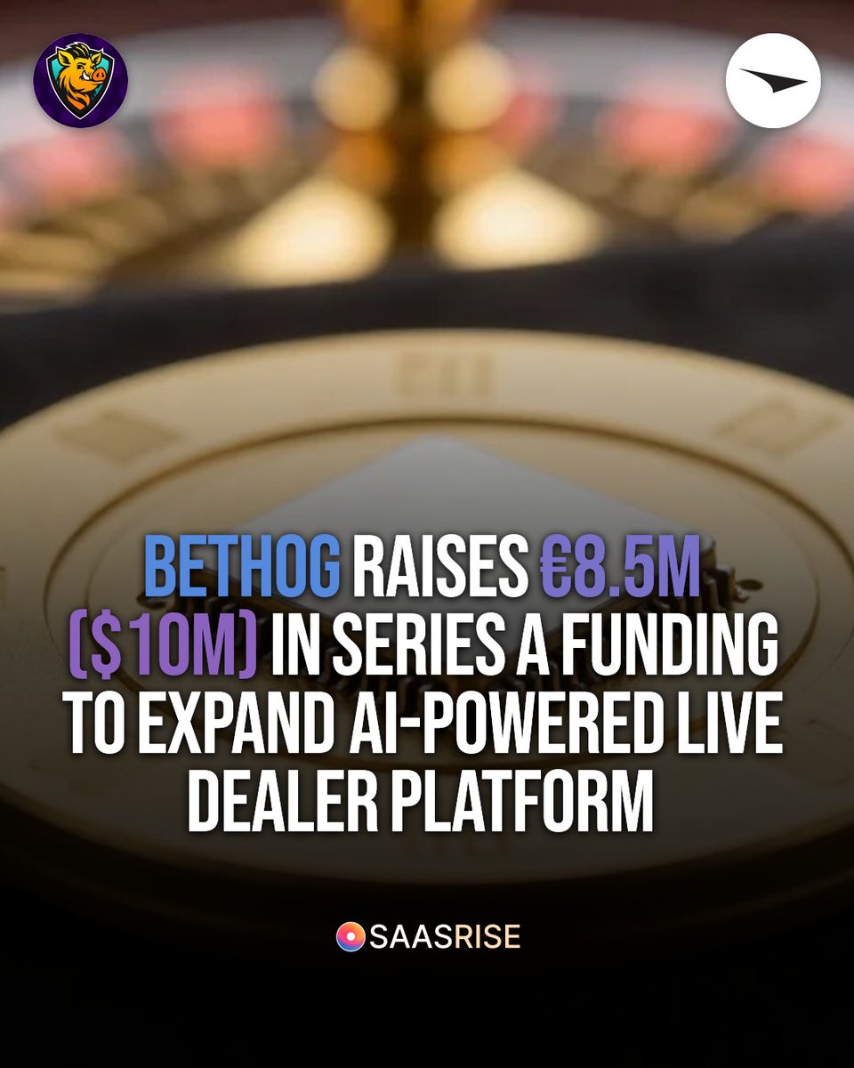 saasrise's tweet photo. 🤖 BetHog raises €8.5M ($10M) in Series A funding to expand AI-powered live dealer platform - Edinburgh-based crypto casino BetHog announced a €8.

https://t.co/iTbrRJ34qe https://t.co/3lqtfvAZxr