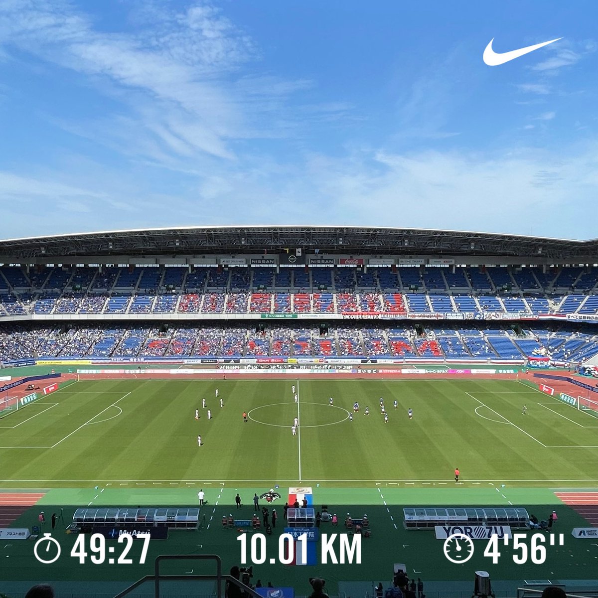 michigantossy's tweet image. Nike⁠ Run Club アプリで 10.01 kmを走りました
#nikeplus #日産スタジアム