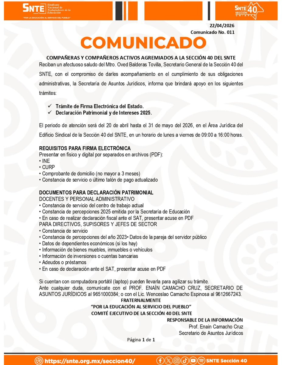 SNTE Sección 40 tweet media