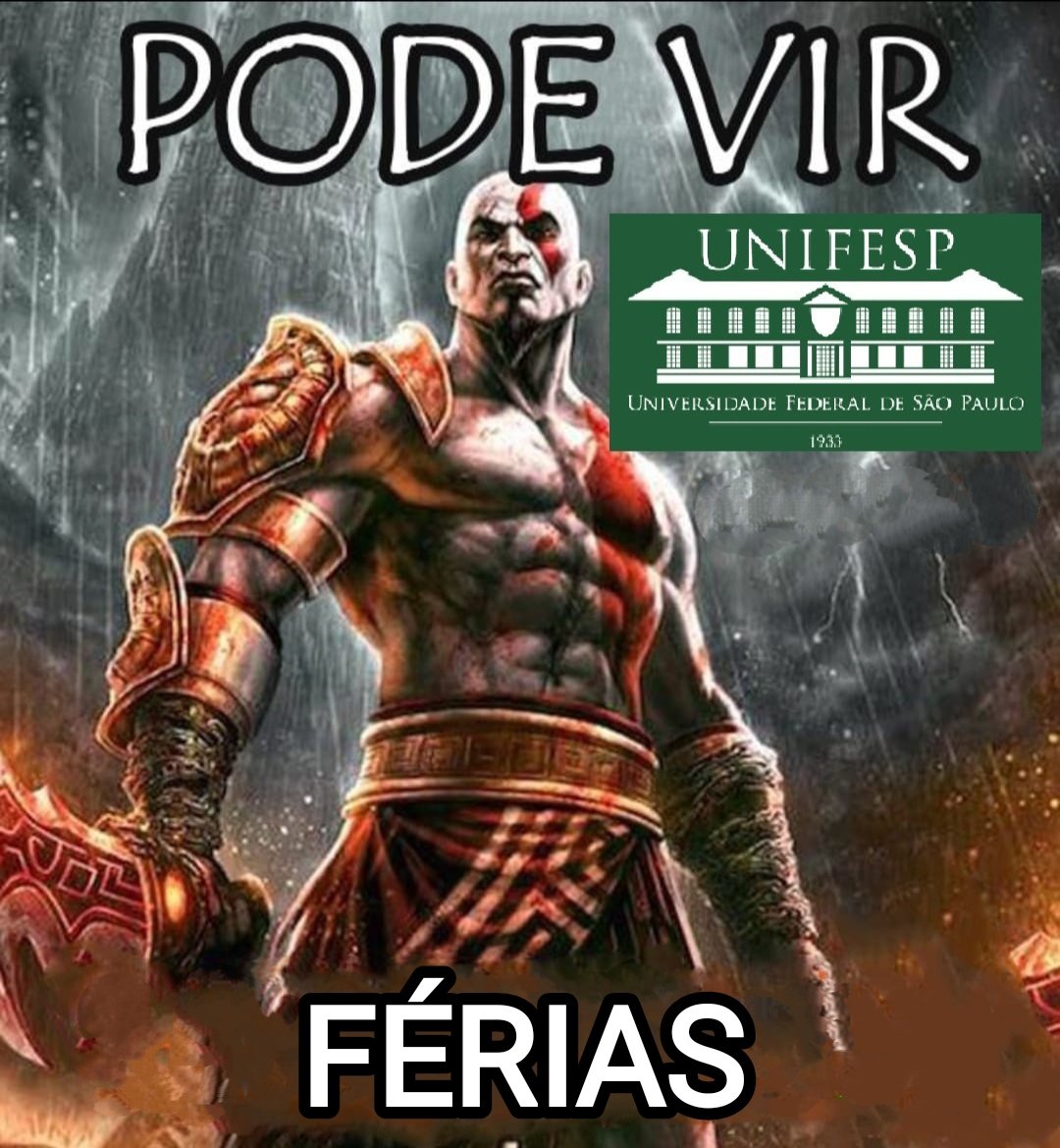 22/04/2026 - 11/07/2026

FALTAM 80 (OITENTA) DIAS PARA AS FÉRIAS DA UNIFESP