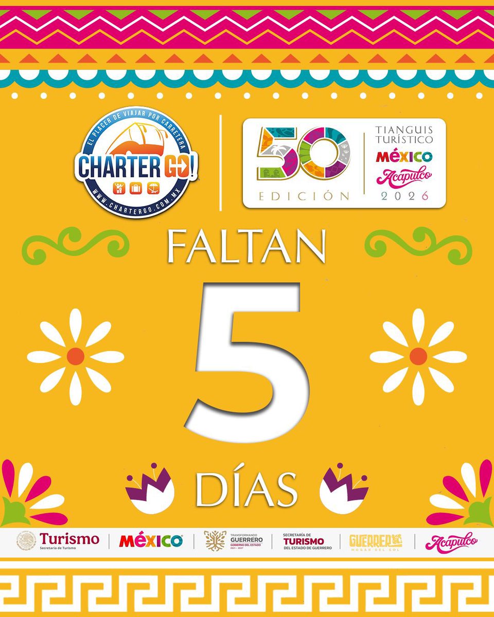 ☀️
MÉXICO le abre las puertas al mundo del turismo y ahí estaremos presentes para traerles los mejores productos.

La familia CharterGO crece en servicios.

¡Esperen las nuevas noticias, estén atentos a nuestras redes sociales!

#CharterGO!
#TianguisTuristico2026