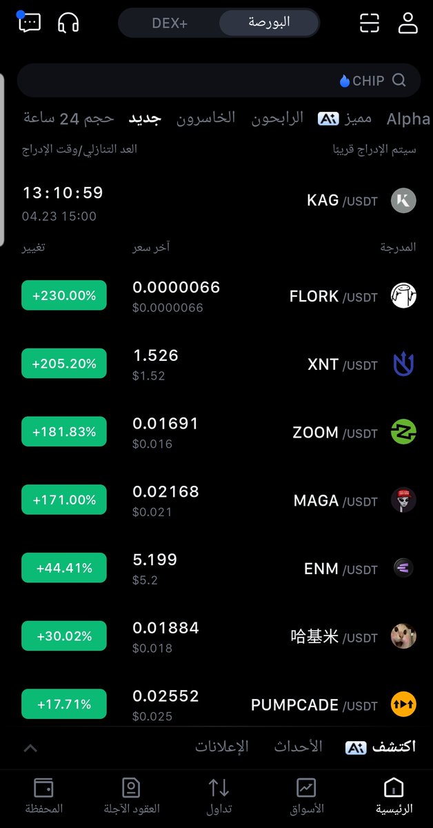 CryptoMas_2024's tweet image. 🔥 قائمة بآخر الادراجات الجديدة على #MEXC

#XNT #KAG #FLORK #ZOOM #MAGA #ENM