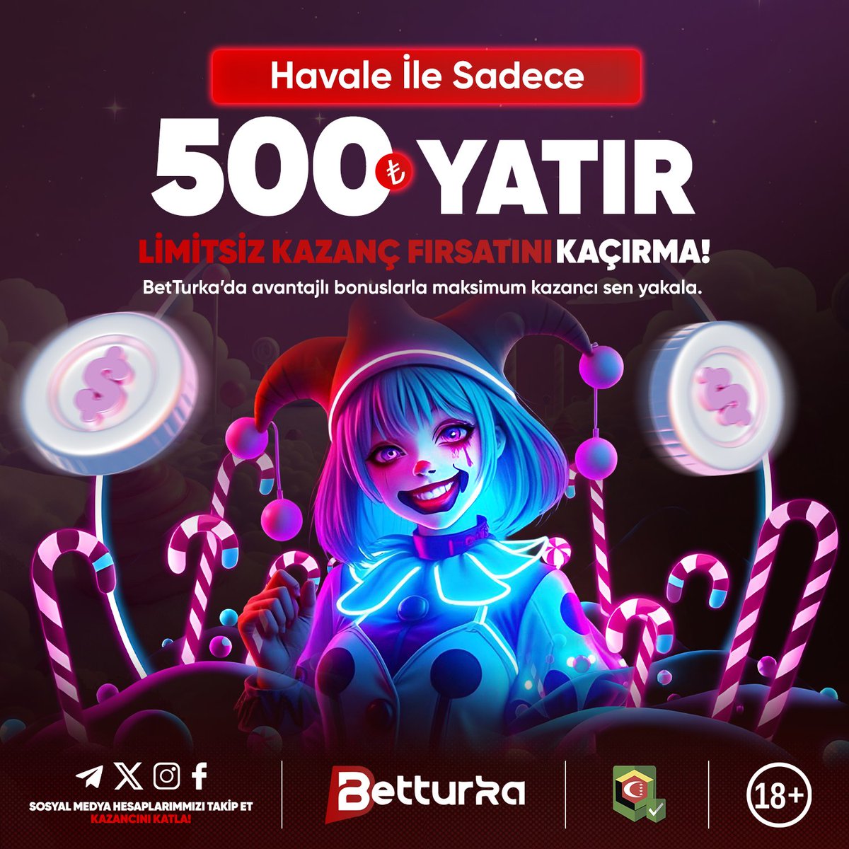 🤡 KÜÇÜK YATIRIM, BÜYÜK EĞLENCE: HAVALE İLE SADECE 500₺!

Betturka'da fırsatlar bitmiyor! Havale ile sadece 500₺ yatırım yaparak limitsiz kazanç dünyasının kapılarını arala. Maksimum kazancı sen yakala! 🍭

🔗 BetTurka Giriş t.ly/Bturkagiris