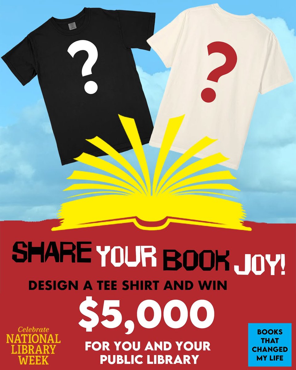 SyndicateX's tweet image. Happy National Library Week!

REMINDER: We’re giving away $7,500 in prizes for our Book Look design contest!

You have until MIDNIGHT PST on APRIL 25th to submit your work. See the full rules and enter.
booksthatchangedmylife.org/pages/book-look

#books #libraryweek #nationallibraryweek