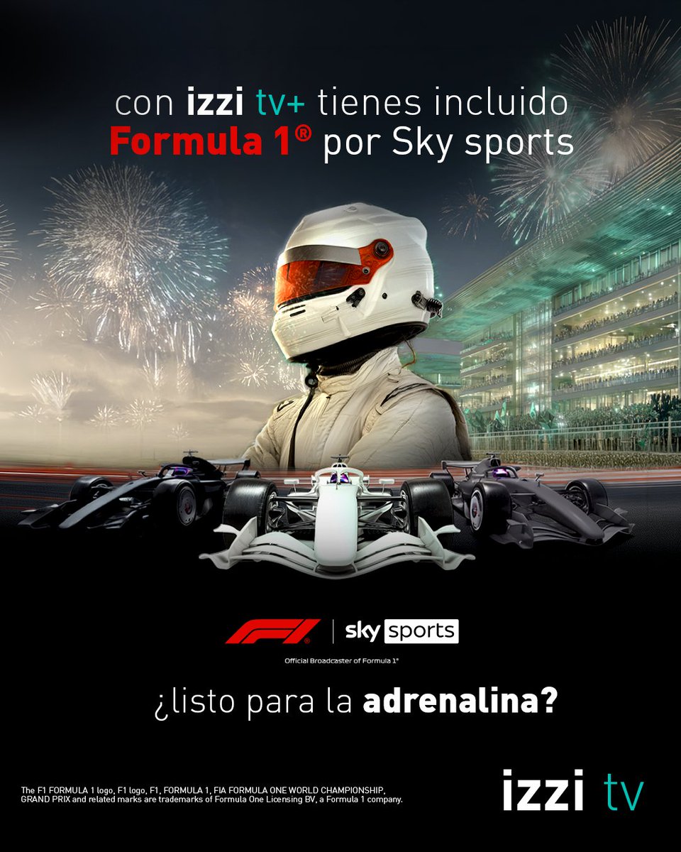 izzi_mx's tweet image. Ver la #Formula1 es el beneficio ya incluido sin costo adicional por tener un paquete #izzi de 100 megas o más. 🏎️🏁​
Velo por @SKYSportsMX en el canal 580.​

#LaF1CorreEnizzi #automovilismo #F1