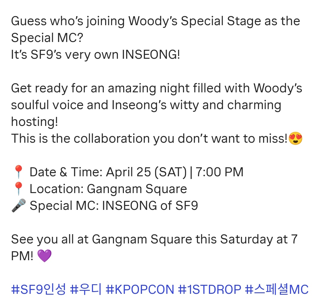 ForeverNueve's tweet photo. Inseong as Special MC ๐๐
ะะ ะะ ะกON 1ST DROP
SPECIAL MC SF9 ์ธ์ฑ
Date & Time: April 25 (SAT) | 7:00 PM
Location: Gangnam Square
Special MC: INSEONG of SF9
kpopcon_official ig update
๐https://t.co/EbrmP5NUMB
#SF9 #INSEONG #์ธ์ฑ
#SF9์ธ์ฑ #์ฐ๋ #KPOPCON #1STDROP #์คํ์
MC https://t.co/89fjtVcbfV