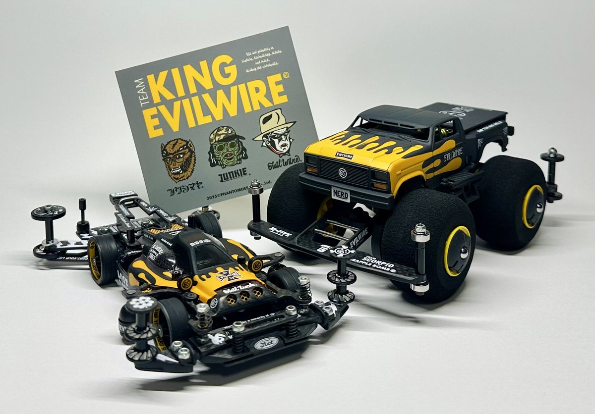 erupt_takechan's tweet image. 高速化してノーマルモーターでもコーナー曲がれなくなったのでローラー付けた😂
#mini4wd
#ワイルドミニ四駆