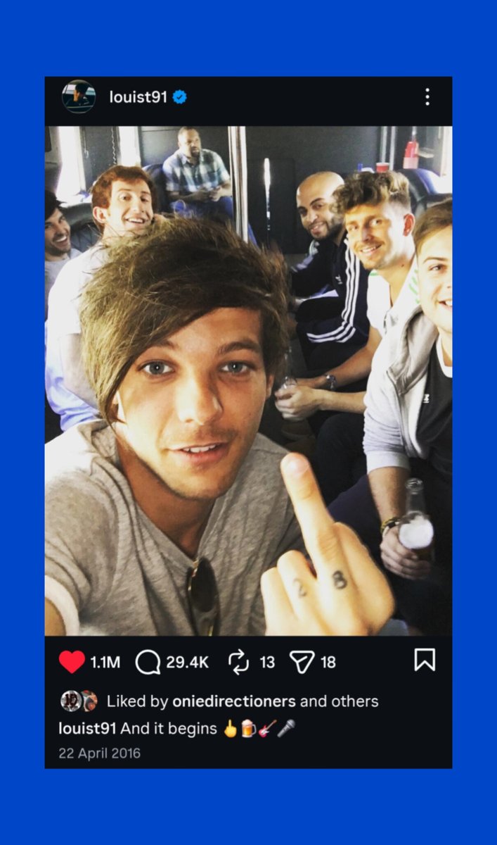 KStomska's tweet image. 10 yrs ago today Louis posted this iconic photo 💙
#LouisTomlinson #Throwback #Memories