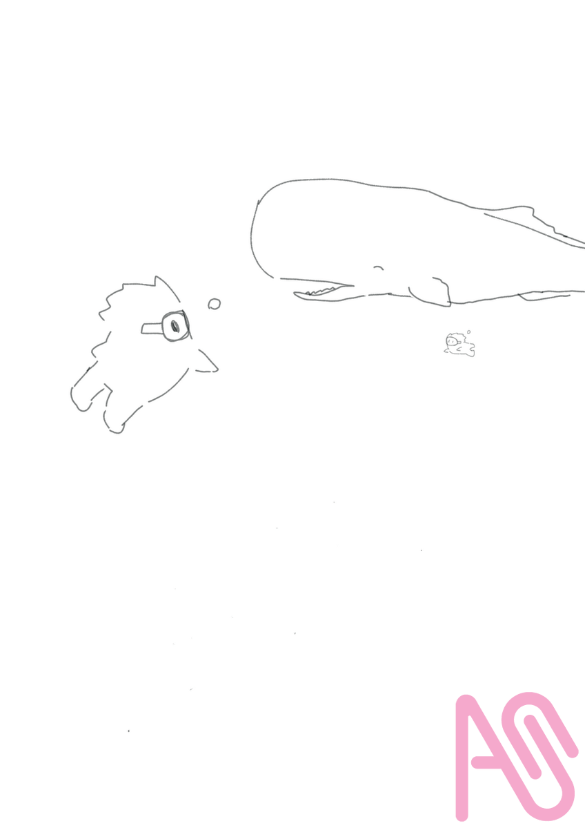 QfenDFXRhM49176's tweet image. 休みに朝かららくがきしました。
#イラスト　#らくがき　#クジラ