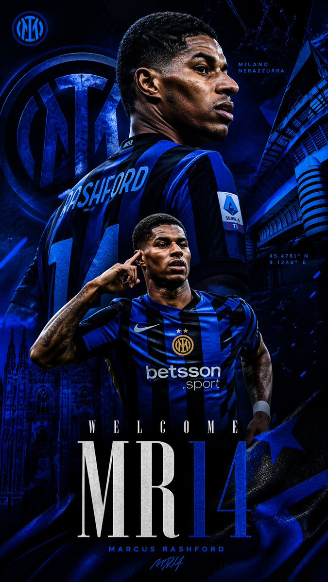 arn_madi's tweet image. Le nouveau modèle de génération d'images : GPT 2 est juste impressionnant 

Voilà ce qu’on arrive à faire en 1 seul prompt: 
Make an image, a Marcus Rashford design for inter milan, advanced design level, 9:16, mobile wallpaper, write "Welcome MR14"
#ai #ia #gpt2 #openai #design