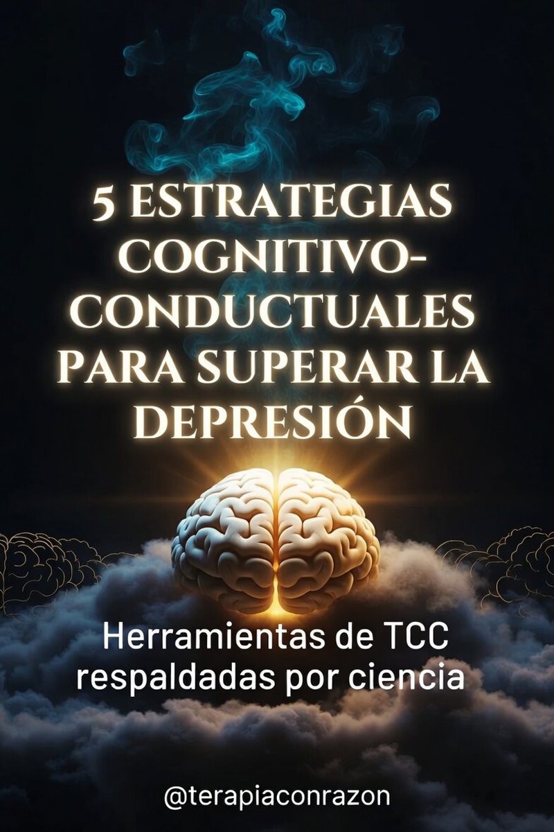 💙 Más de 280 millones de personas conviven con la depresión… pero muchas han descubierto que no tienen que quedarse allí para siempre.

La depresión no es un destino. Es tratable.

Aquí 5 estrategias cognitivo-conductuales respaldadas por ciencia... hilo 🧵⤵️