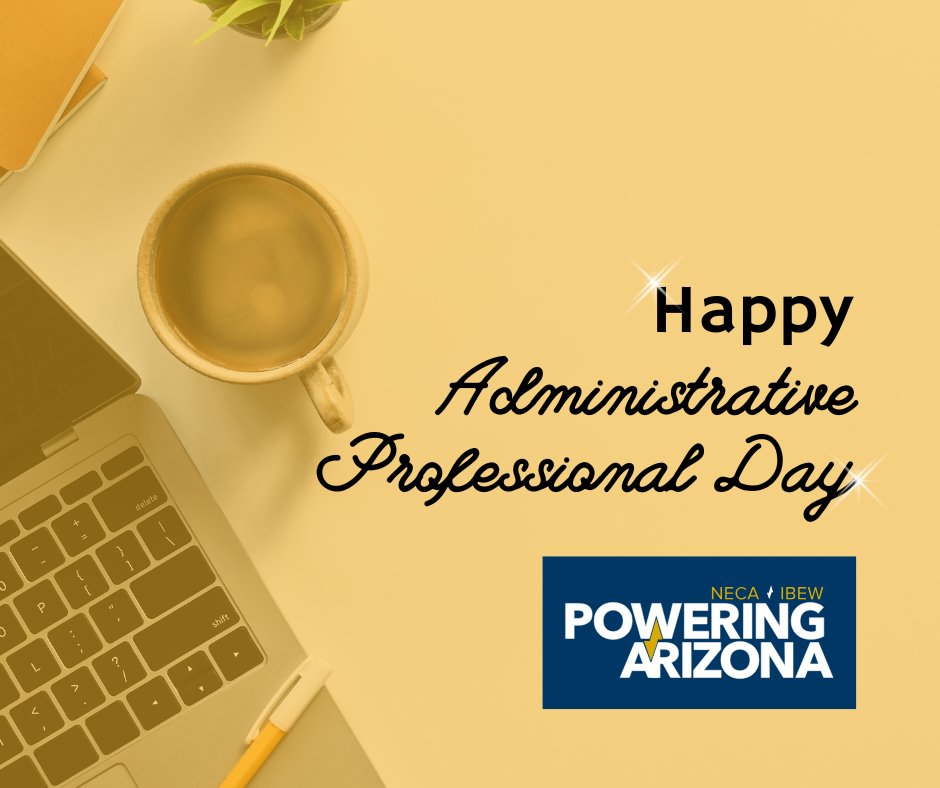 ArizonaPowering's tweet photo. Today, we celebrate and appreciate all of our Administrative Professionals for everything they do to keep things running smoothly!

#WeAreNECA https://t.co/2OwUwMd0ua