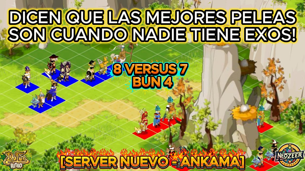 NeoZeer's tweet image. Defensa Recaudador: 7 Veteranos -Vs- 8 GM Desconocido [Bun 4 - Dofus Retro]
Link: youtu.be/25zAtr9h9Gw
#dofusretro #neozeer #dofus #pvp #livestream