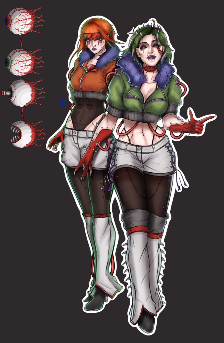 Ky62512330's tweet photo. The Twins as a anime girl again #terraria #calamitymod #gijinka

This is the sixteenth boss from my drawing terraria and calamity bosses as anime girls/woman series, next boss will be Aquatic Scourge! Any questions or feedback would be nice. https://t.co/O4qXCdMJNi