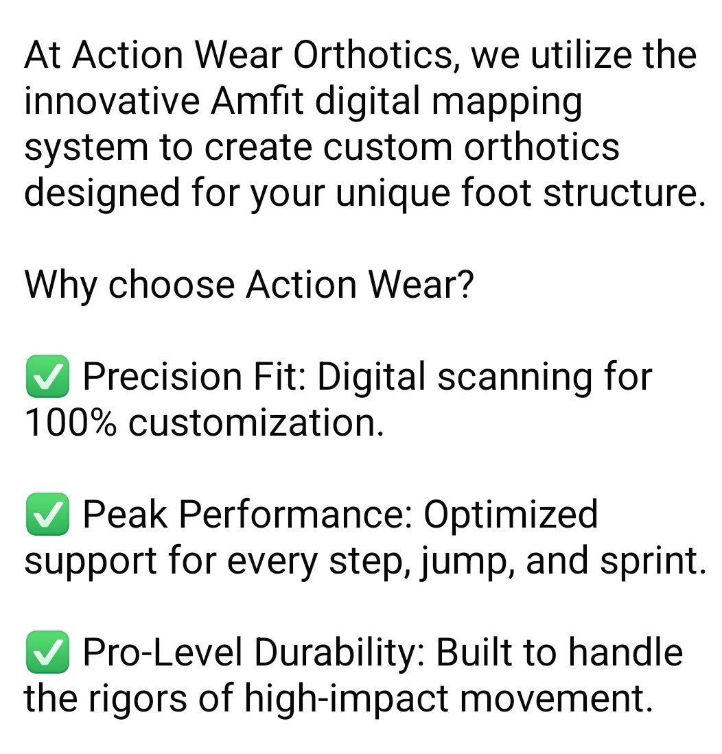 Action Wear Orthotics tweet media