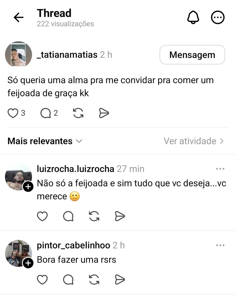 Vai lá <a href="/TatianaMat16976/">Tatiana Matias</a> comer a feijoada com ele kkkkkkkkkkkkkkkkk