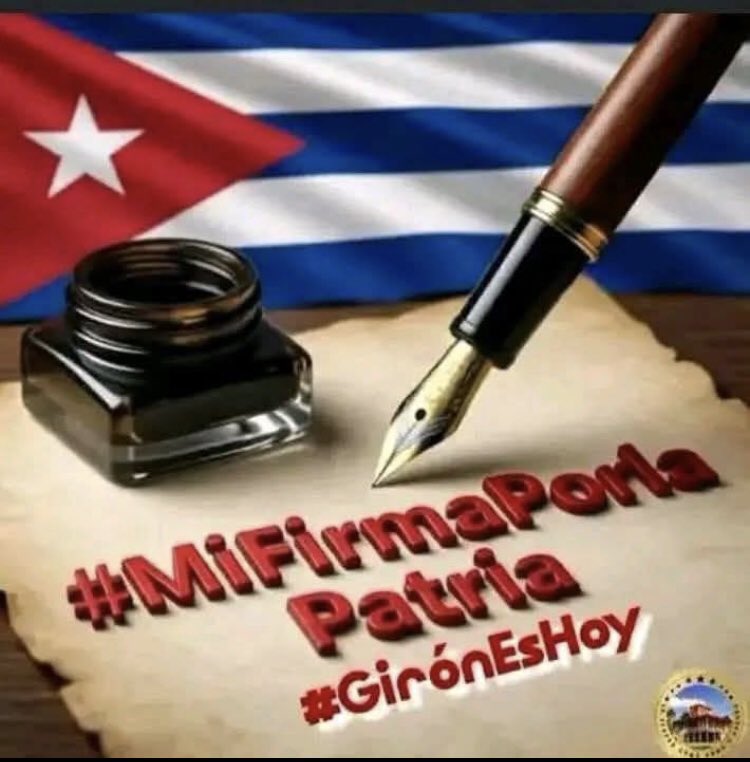 RosaPerez938561's tweet photo. "Hoy nos unimos para firmar por el respeto y la dignidad. La no intervención es el reconocimiento de que Cuba pertenece a su gente. 🇨🇺✊ #NoIntervencion #CubaSoberana #Unidad" https://t.co/73Wdl6CzfY