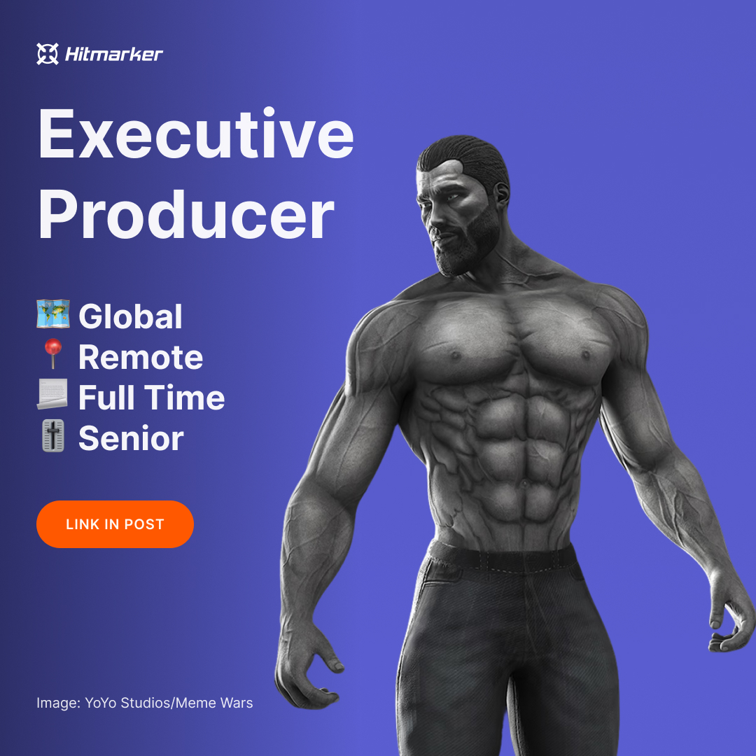 HitmarkerJobs's tweet image. ⚡️ NEW: A fully remote game production opportunity! 👀

💼 Executive Producer / Head of Product
🏢 Meme Wars
🗺️ Remote Anywhere
📃 Full Time/Contract
🎚 Senior
🏷 #GameProduction, #ProductManagement
💵 USD 150,000 per year

Apply here 👇
hitmarker.net/jobs/meme-wars…