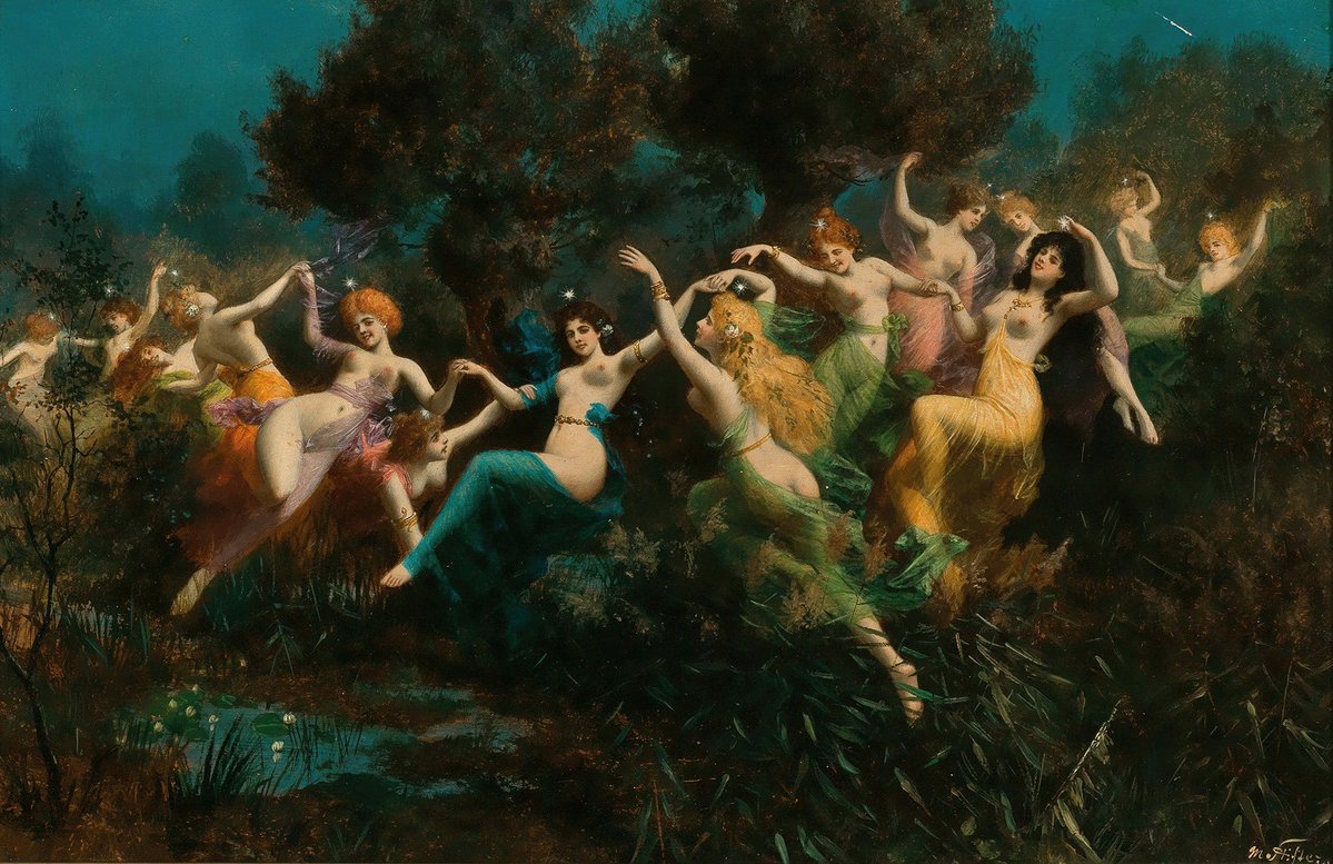 Nymphs by Moritz Stifter (19th Century)
