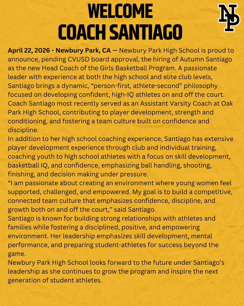 NPHSAthletic's tweet image. Girls Basketball Head Coach Announcement @latsondheimer @Tarek_Fattal @vcspreps #PantherPride