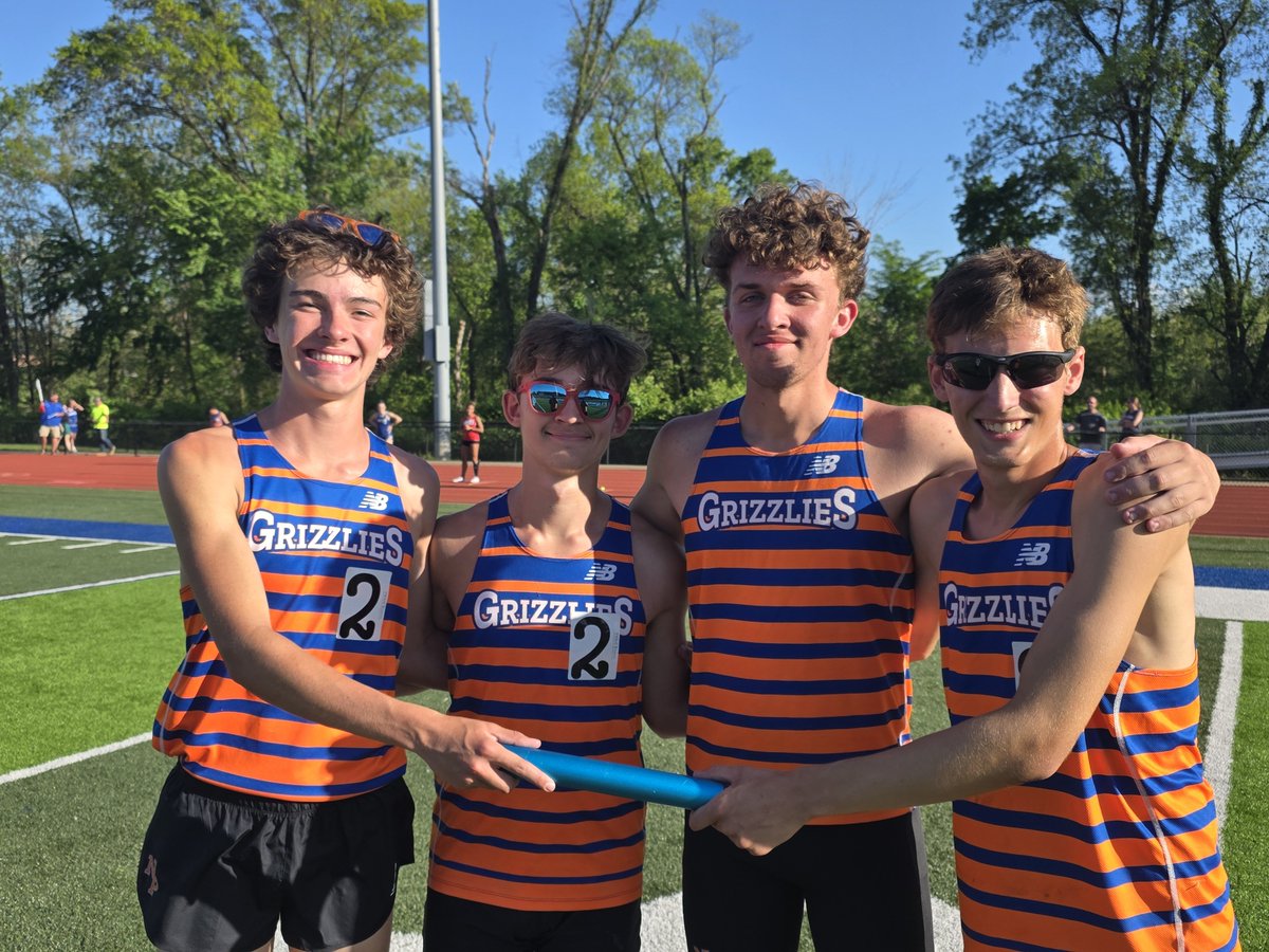 NPGrizzliesTF's tweet photo. 🚨New School Record Alert 🚨
The relay team of Hunter Stahl, Levi Simms, Mitch Lerner and Gage Garrett finishes 2nd Overall at the Nix Relays with a record time of 8:21.91. 🐻⬇️ https://t.co/g1guHLbjZ0