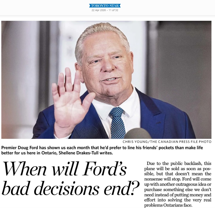 radiogirl985's tweet image. "Folks, you were hoodwinked, bamboozled, deceived &amp;amp; led astray because #DougFord had no plans to stop the Gravy Train. No, my friends, he is the conductor. Let’s see what he comes up with next month."
pressreader.com/canada/toronto…
#ONpoli @fordnation #decisions #taxpayers #money