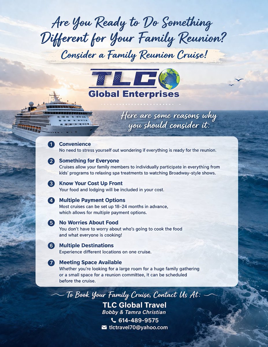 bobby2c's tweet photo. Let us book your next reunion on a ship https://t.co/suD0JSRu5R