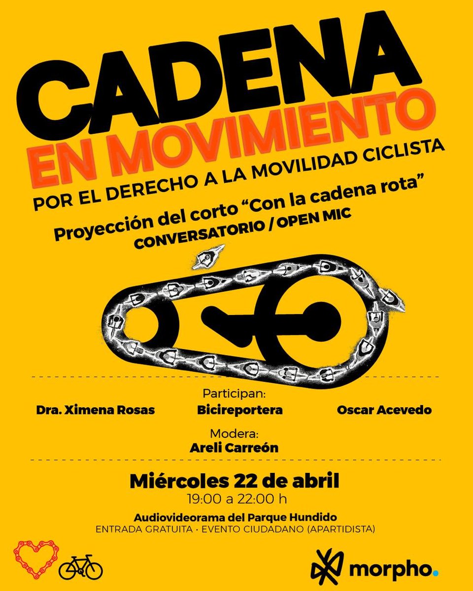 arelibiciteka's tweet photo. HOY a las 19 horas estaremos en el Parque Hundido para presentar un corto y conversar ¡Tráiganse su impermeable! @jamonarosas @BicireporteraDF https://t.co/uhPHhNS5TF