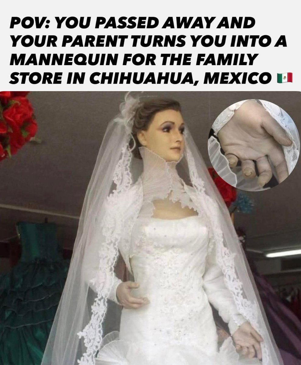 momiafresera78's tweet image. Mannequin or something else?

👀 What do you think?

#Creepy story en #Mexico de #LaPascualita