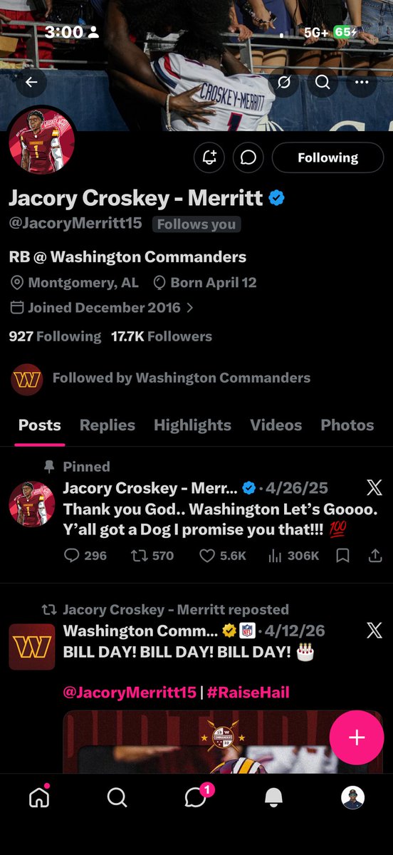 Jacory “Billy Goat” Croskey-Merritt tweet media