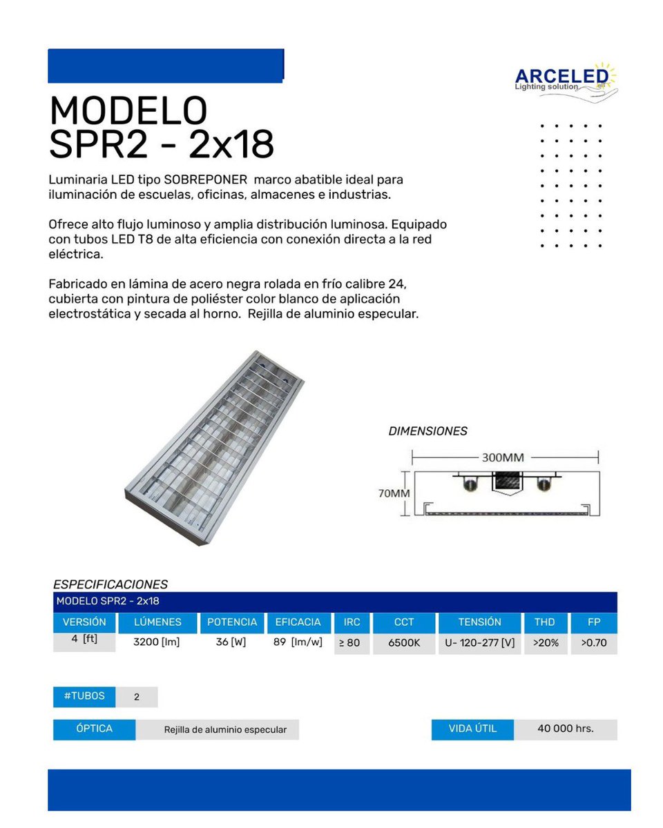 arceiluminled's tweet image. 💡 Modelo: SPR 2 2*18
🔅 Potencia: 36 W
👉 Aplicación: Escuelas, oficinas, almacenes e industrias de gran altura.

Cotiza con nosotros: 
3327993806 / 3315837691

#iluminación #luminaria #led @seguidores @todos @destacar
