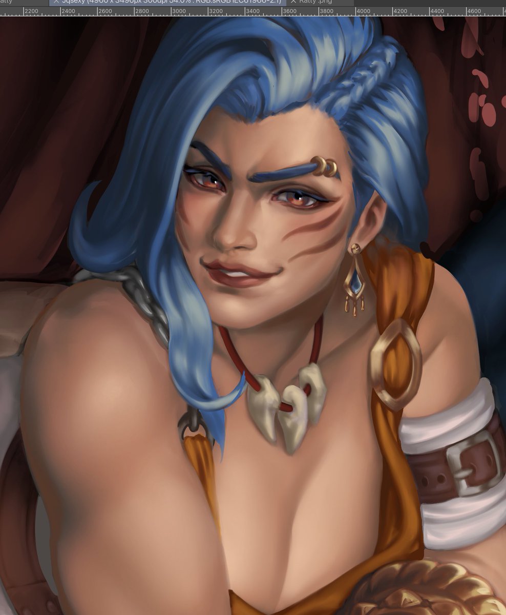 Working on junker queen piece 👁️👁️