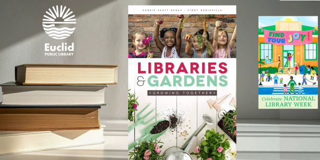 EuclidLibrary's tweet image. It's National Library Week, a good time to read books with #library themes. "Libraries and Gardens: Growing Together" shows how libraries nationwide are inspiring communities by incorporating gardens into their public services.
#EPLreads #libraryweek #gardens